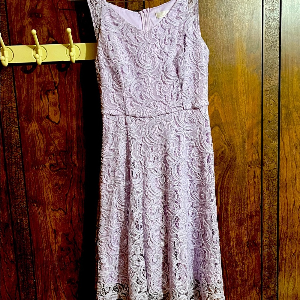 Elegant Lavender Lace Wedding Dress